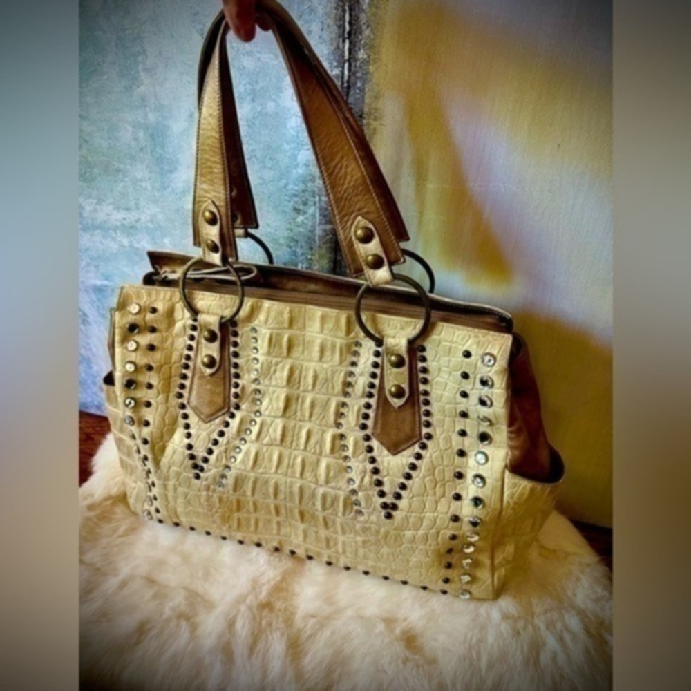 CLAUDIA CIUTI  Italy Exotic Skin Satchel